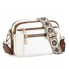 Sac bandoulière femme multipoche cuir souple - Anaïs