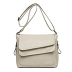 Sac bandoulière femme cuir vegan souple - Nina