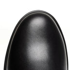 Bottes hautes en cuir à talon carré – TESSANDRA