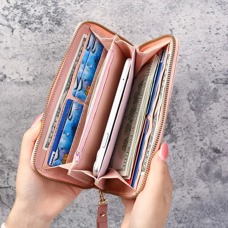 Portefeuille Long Femme Similicuir Souple Multi-Cartes | Eglaria