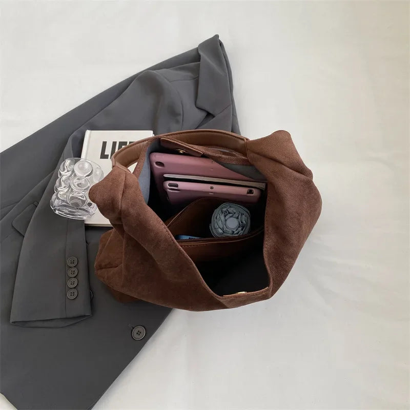 Sac à main en daim - Ambre