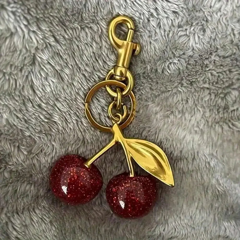 Porte-clés en métal - Cerise