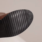 Bottes hautes en similicuir à talon rond – Vintage VÉRÉA