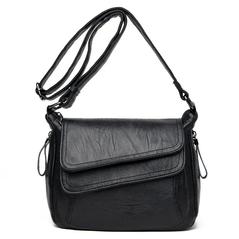 Sac bandoulière femme cuir vegan souple - Nina