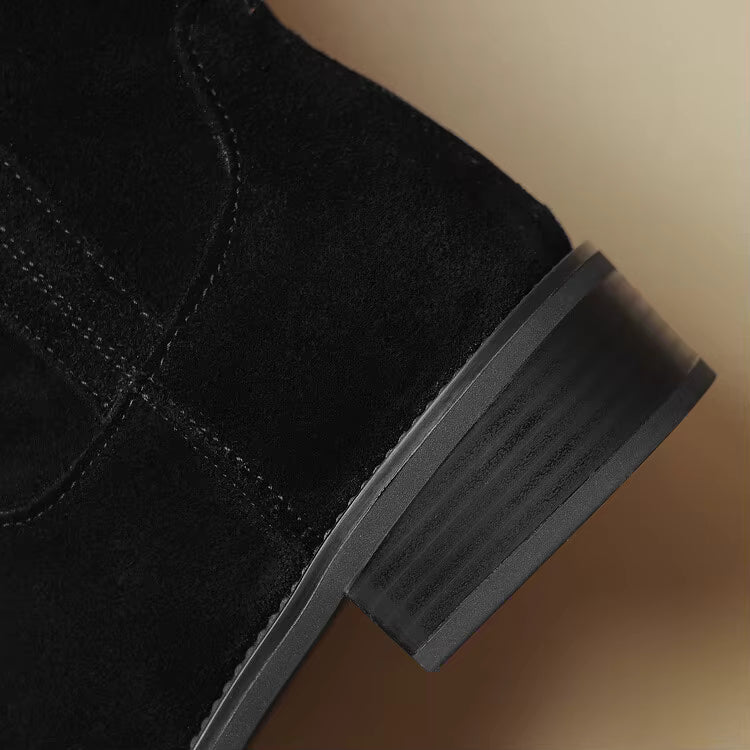 Santiags en daim à talon bout pointu – ÉLORIS