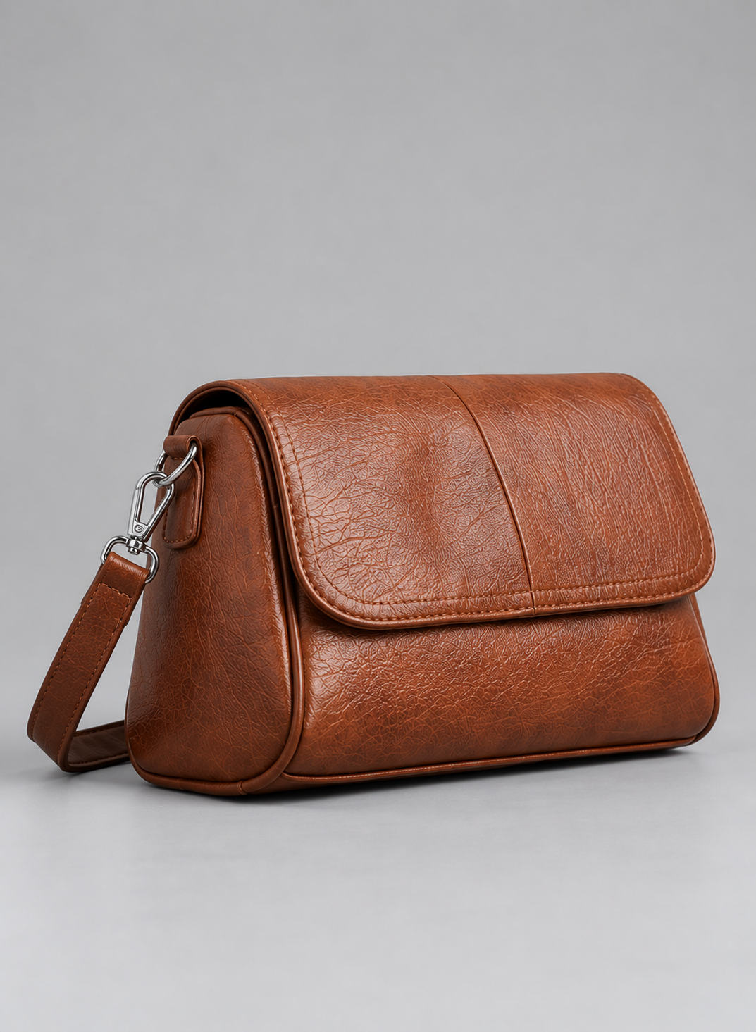 Sac bandoulière femme cuir vintage rabat - Olga