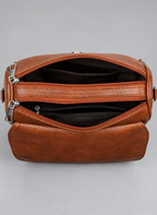 Sac bandoulière femme cuir vintage rabat - Olga