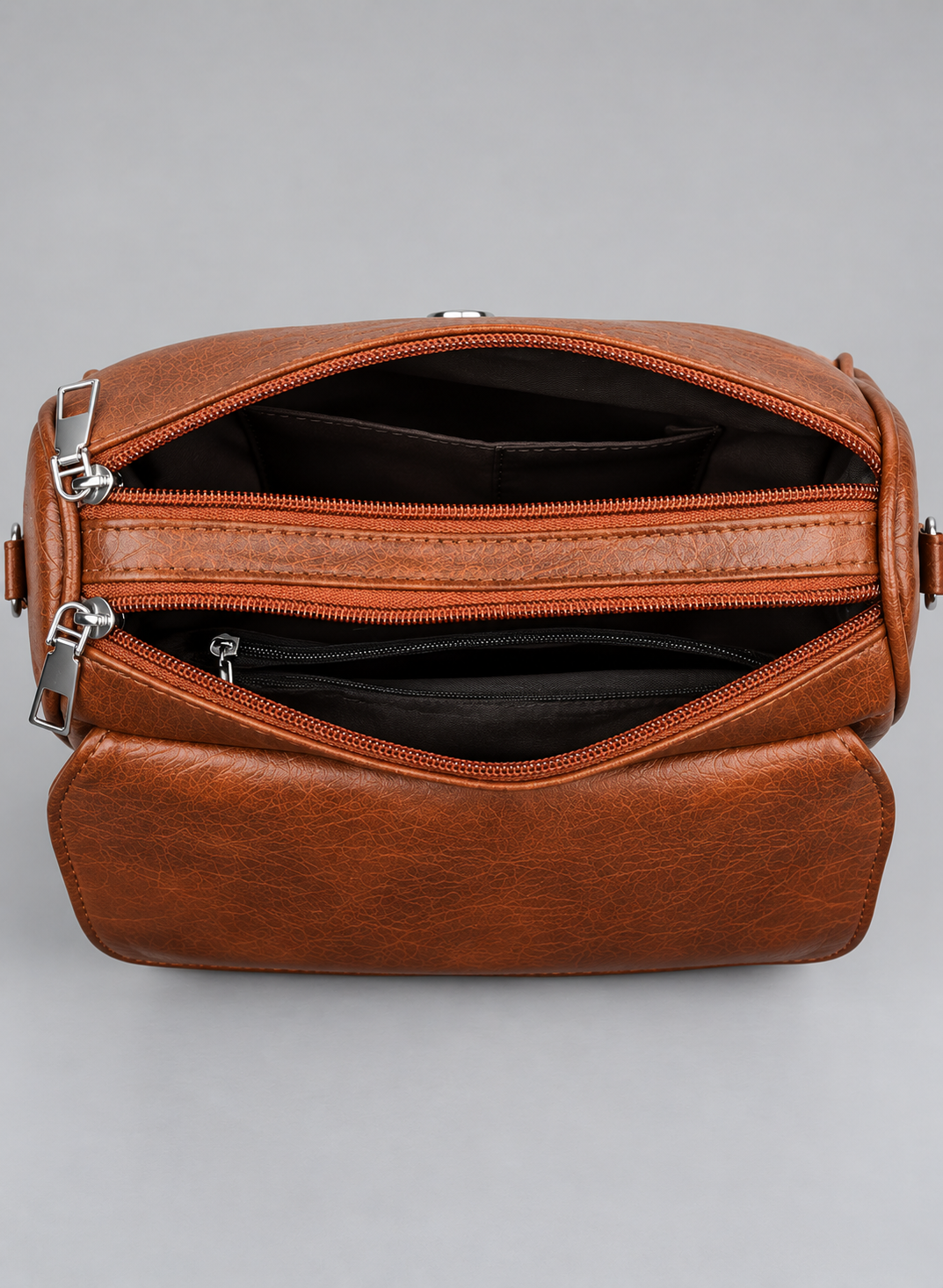 Sac bandoulière femme cuir vintage rabat - Olga