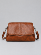 Sac bandoulière femme cuir vintage rabat - Olga