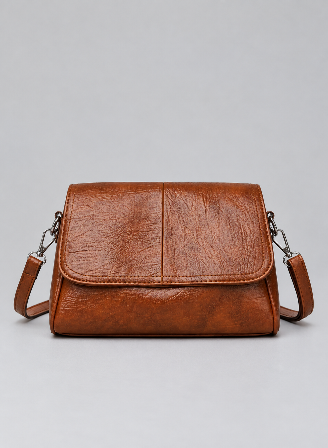 Sac bandoulière femme cuir vintage rabat - Olga