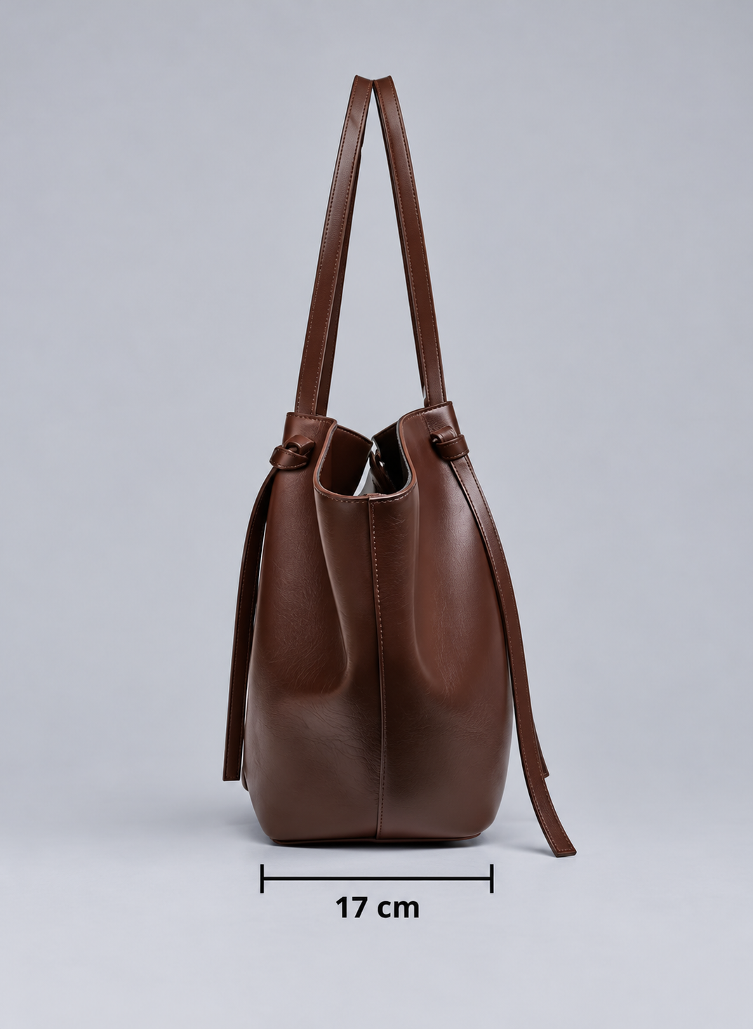Sac à main de cours en cuir grande capacité Bordeaux - Diane