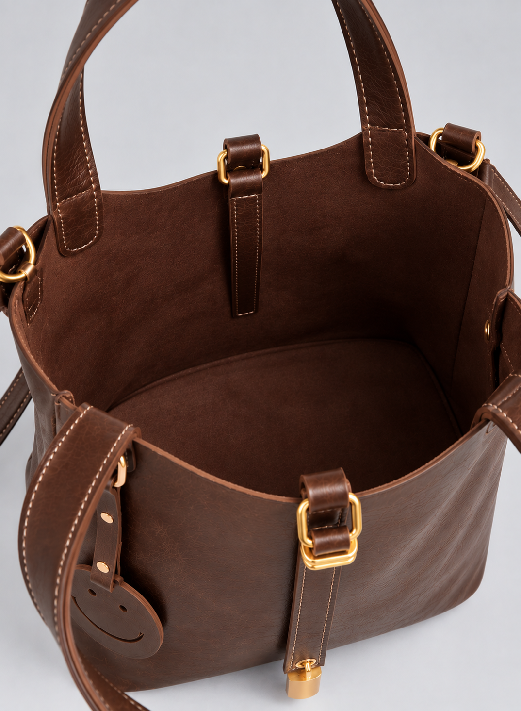 Sac seau femme cuir vintage avec pochette - Valérie