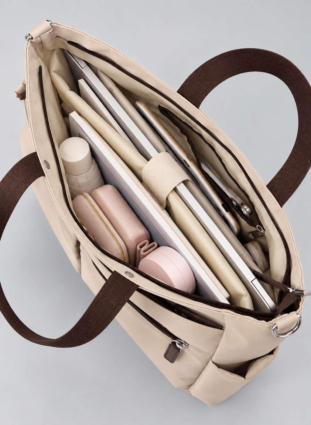 Sac à main bandoulière grand format ordinateur - Lana