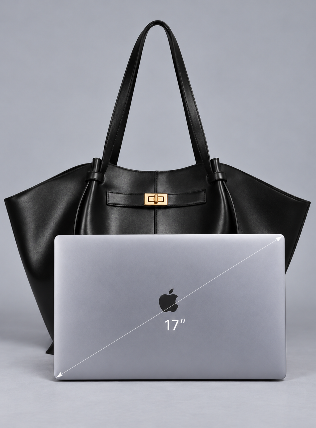 Sac à main de cours en cuir grande capacité noir - Diane