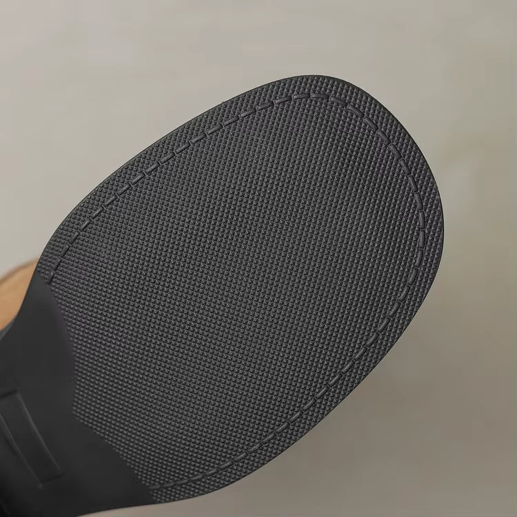 Bottines en daim à talon rond – LORÉA