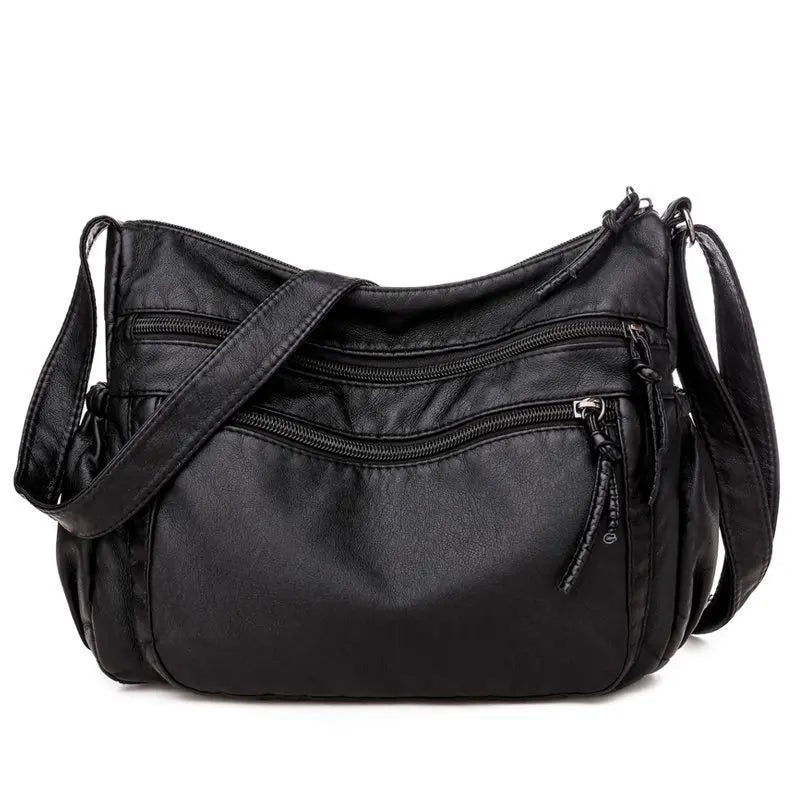Sac bandoulière femme vintage cuir vegan - Vera