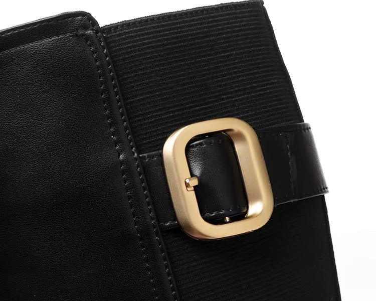 Bottes hautes en cuir à semelle crantée – AURÉA