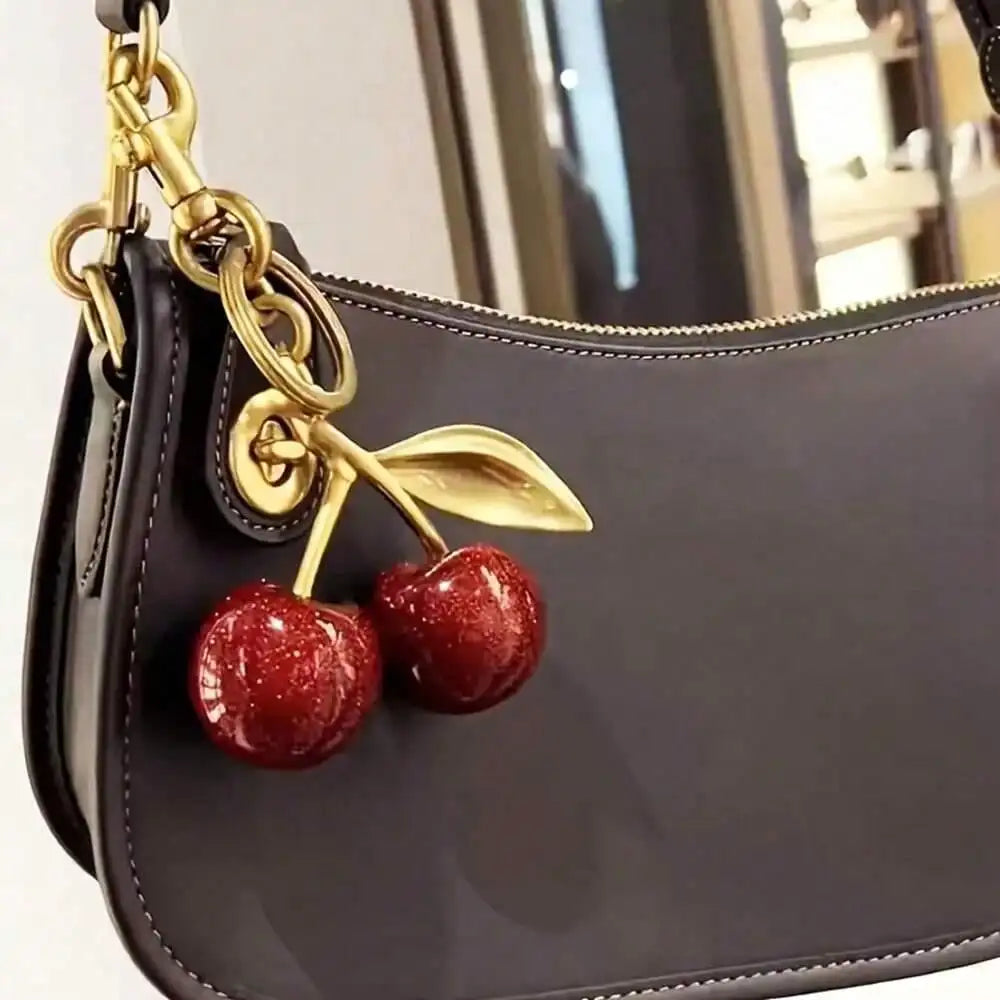 Porte-clés en métal - Cerise