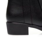 Bottes hautes en cuir à talon carré – TESSANDRA