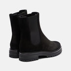 Bottines fourrées en daim à talon bas – NÉLIA