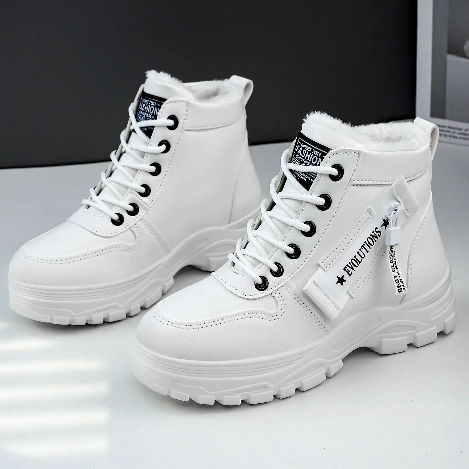 Bottines d'Hiver à Semelle Épaisse Fourrure - KÉLIA