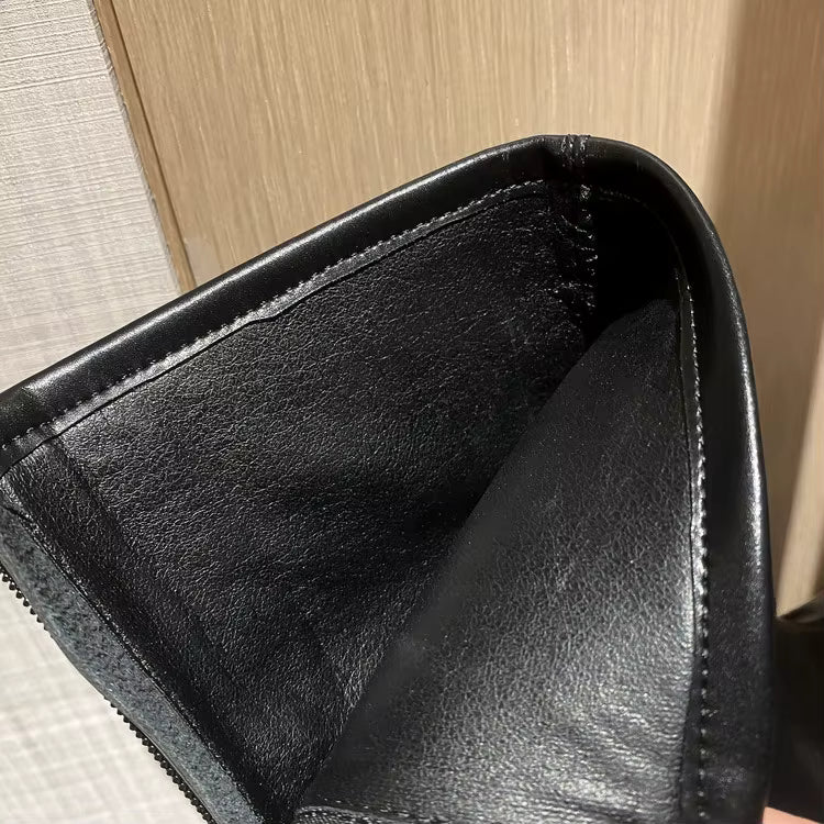 Bottines en cuir noir à talon bout pointu – SOLÉANE