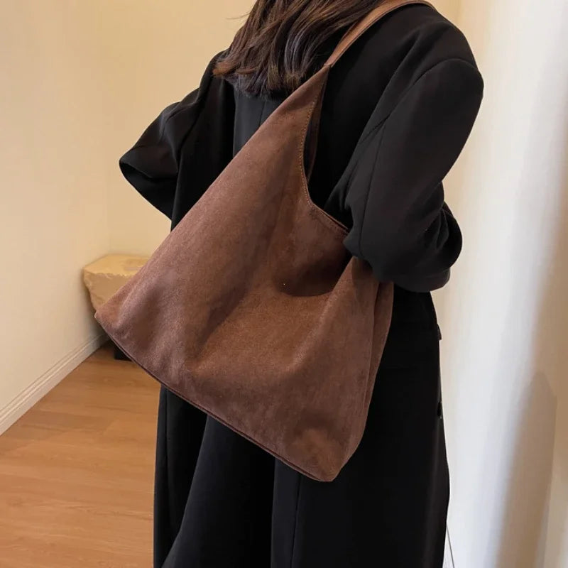 Sac à main en daim - Ambre