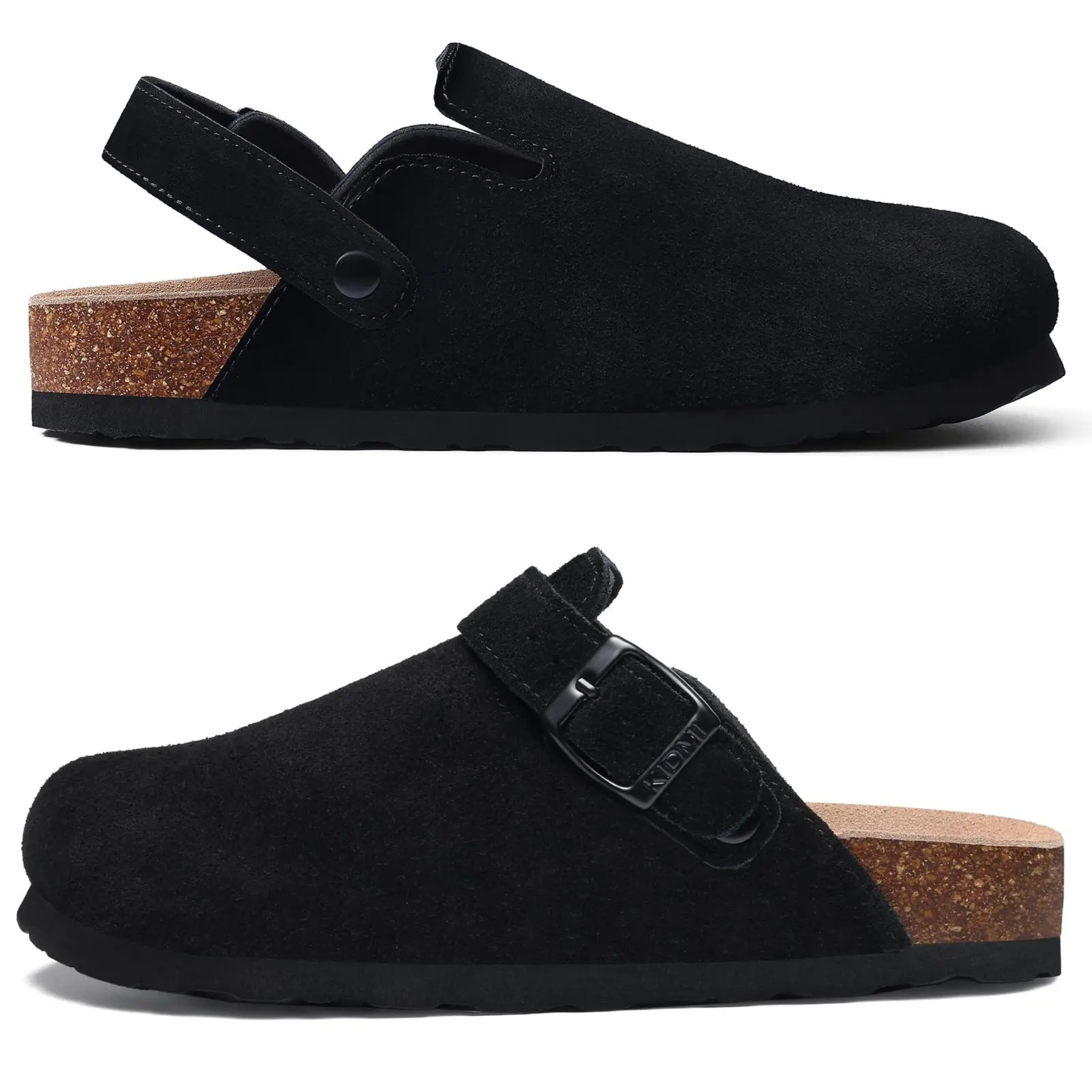 Sabot Femme en daim semelle en liège Boucles Réglables - KARLA