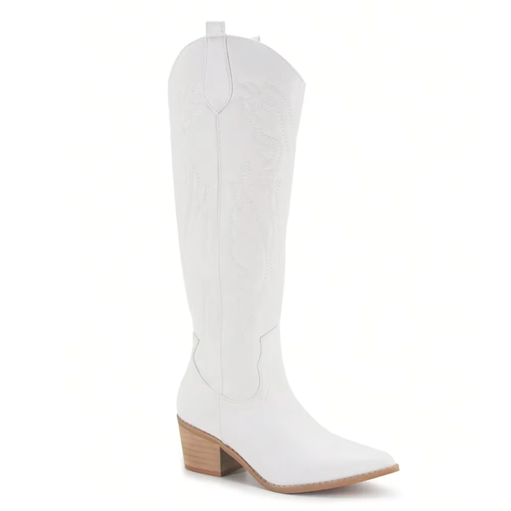 Santiags en similicuir à talon bout pointu - LÉONE