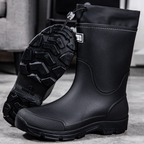 Bottines de pluie à talon carré bout rond - SAVÉRA