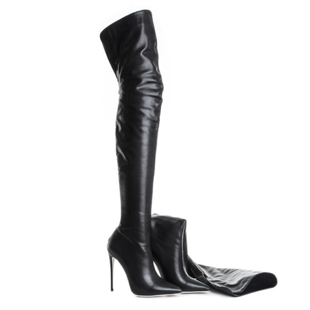 Cuissardes en similicuir à talon bout pointu - CASTA