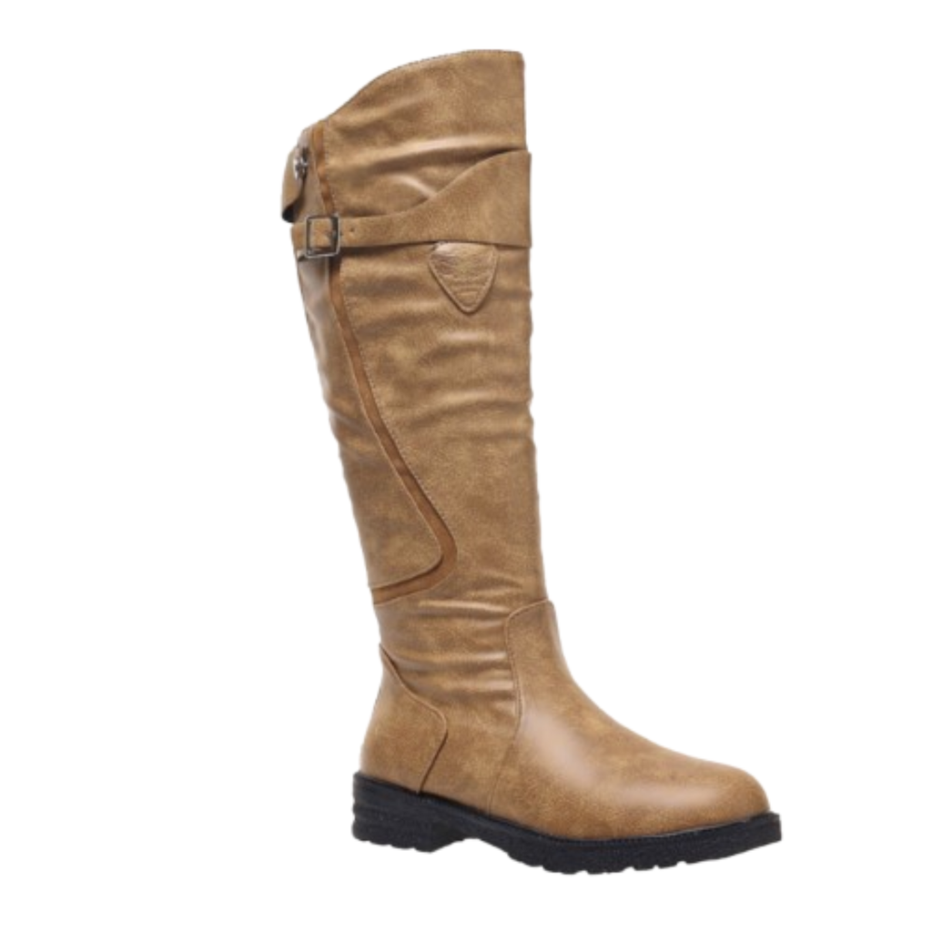 Bottes equitations en similicuir hautes genou - STELLA