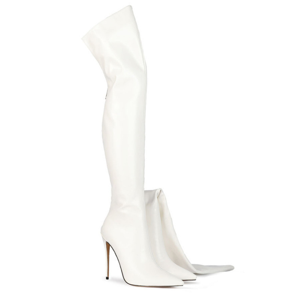 Cuissardes en similicuir à talon bout pointu - CASTA