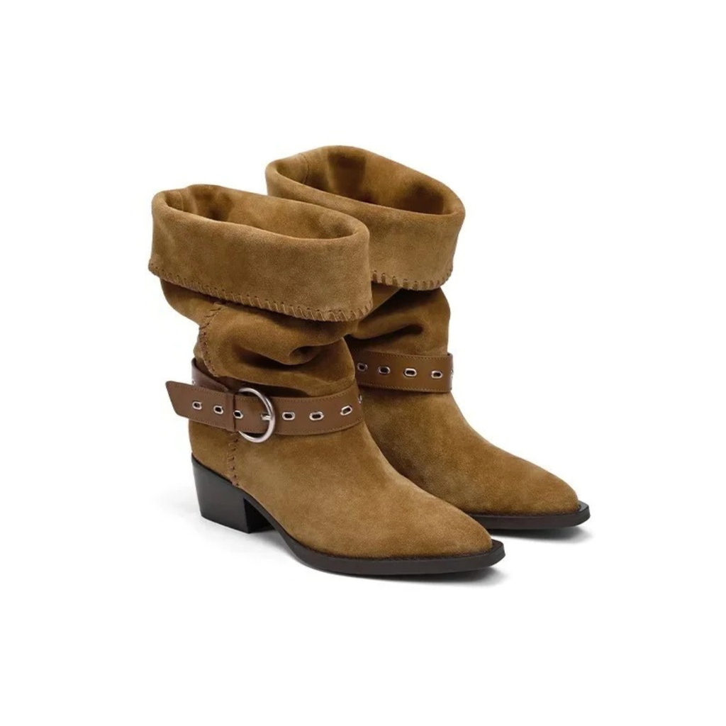 Santiags en similicuir à talon bout pointu - ALINA