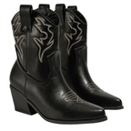 Santiags en similicuir à talon bout pointu - LYSSA