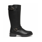 Bottes mi-mollet en similicuir bout round - CALÉA