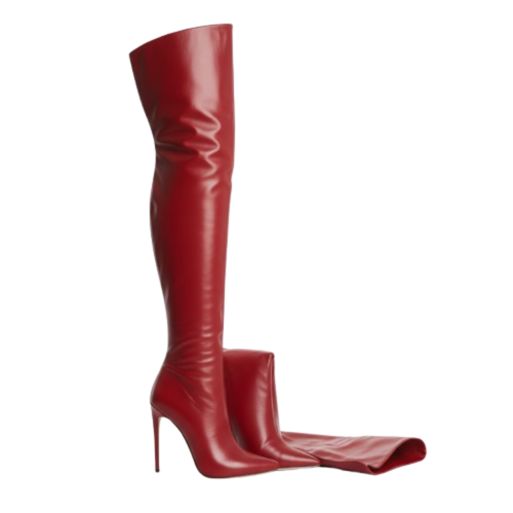 Cuissardes en similicuir à talon bout pointu - CASTA