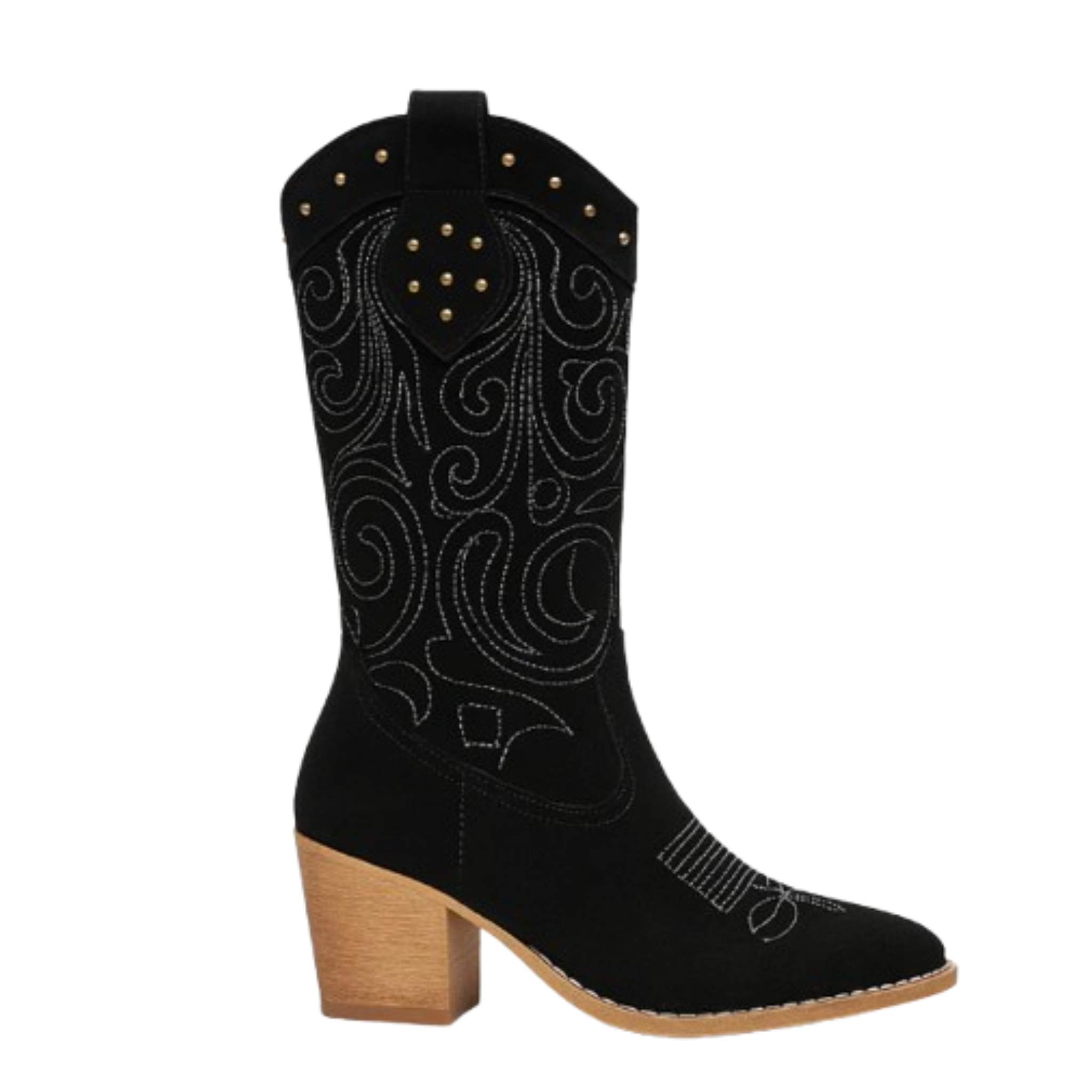 Santiags en similicuir à talon plat bout pointu - ÉMORÉA