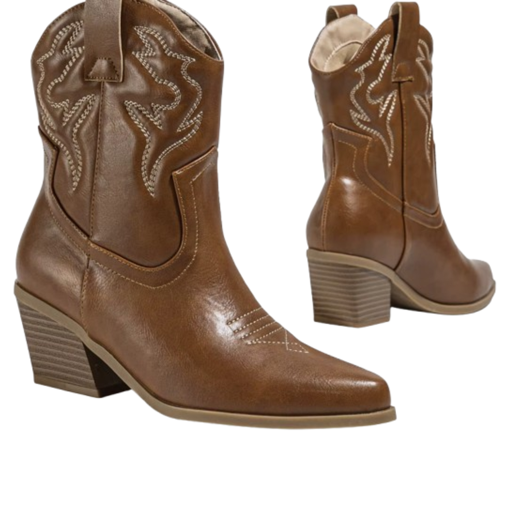 Santiags en similicuir à talon bout pointu - LYSSA