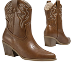 Santiags en similicuir à talon bout pointu - LYSSA