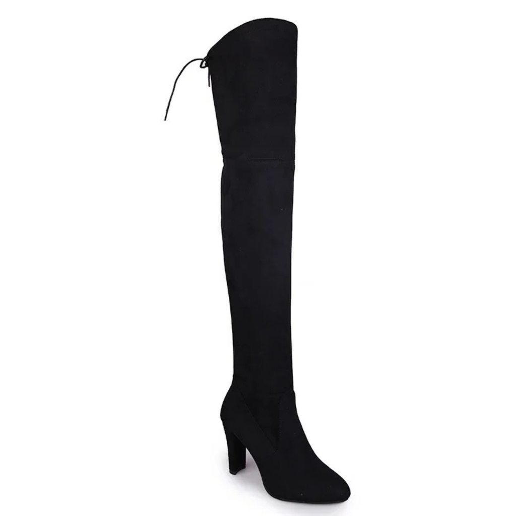 Cuissardes en daim vegan à talon bout pointu - NÉRÉA