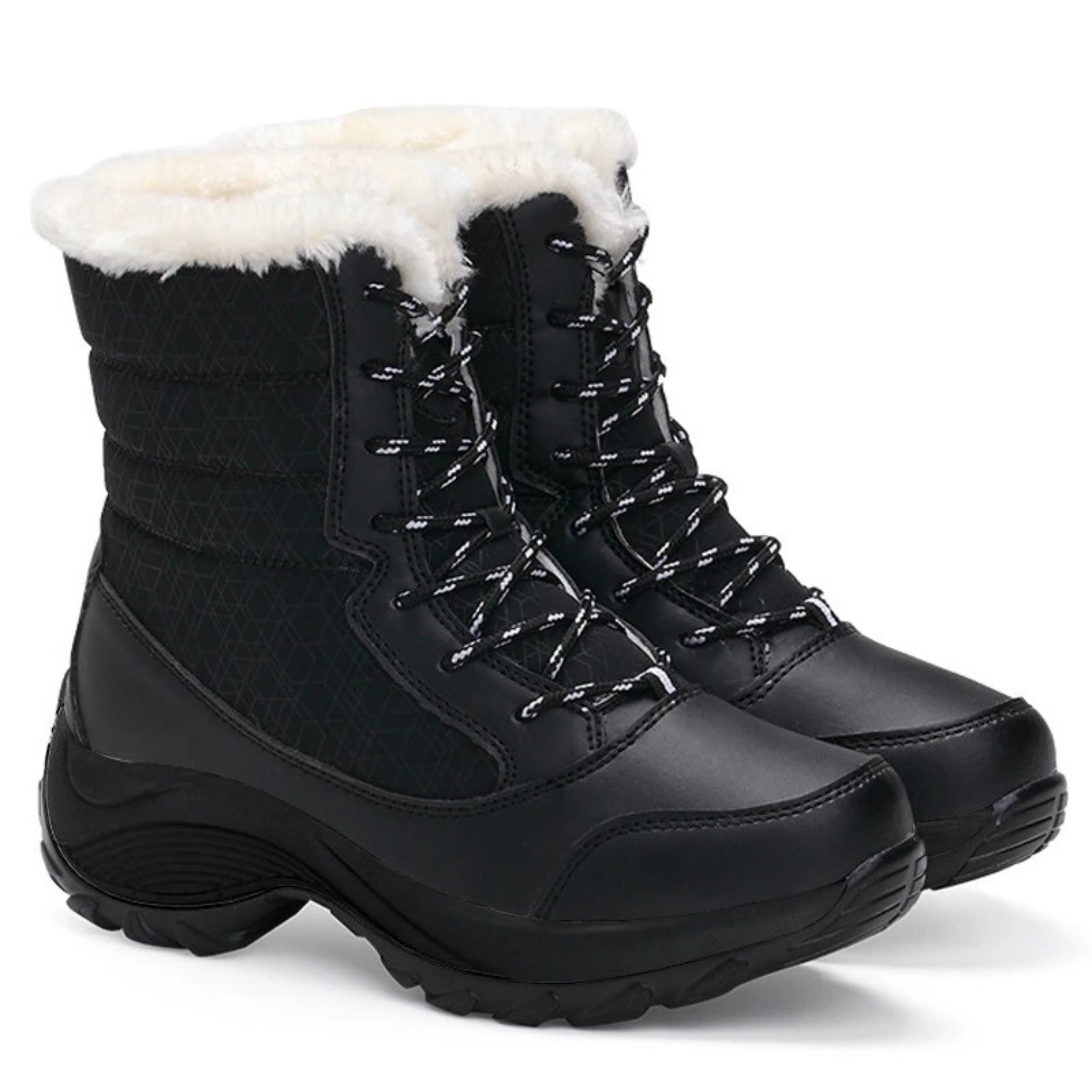 Bottes de neige fourrées imperméables à plateforme – POLARA