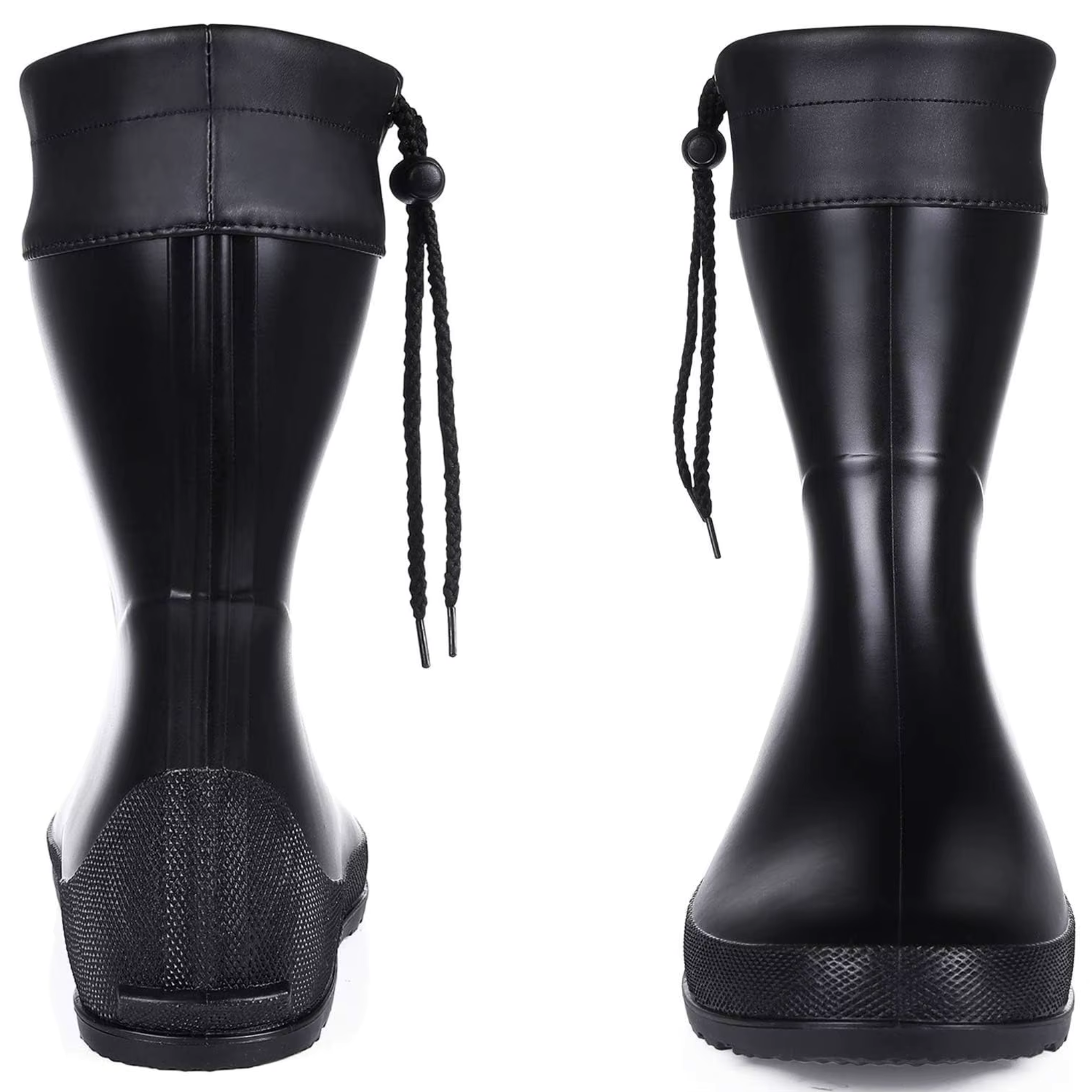 Bottines de pluie à talon carré bout rond - VALIA