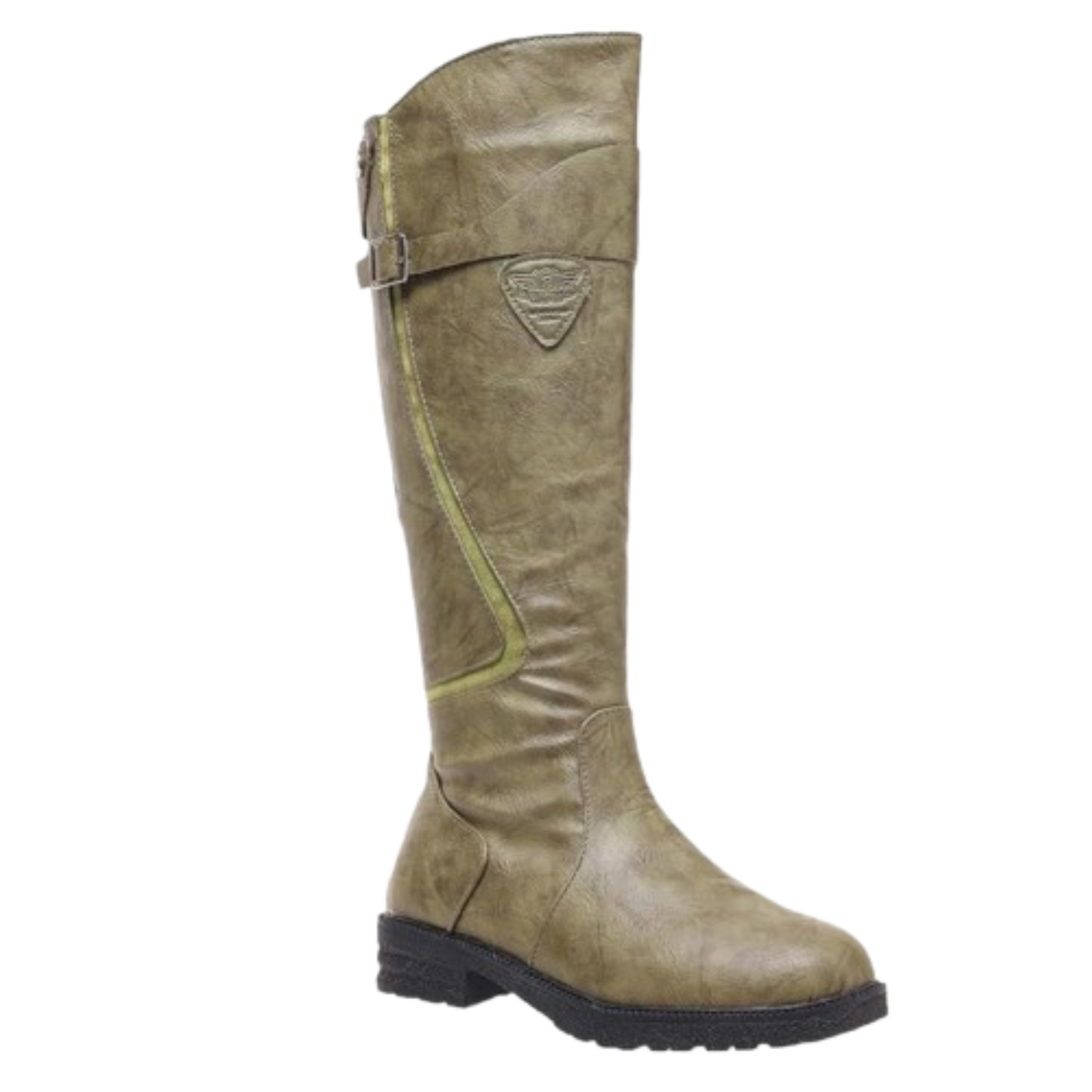 Bottes equitations en similicuir hautes genou - STELLA