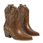 Santiags en similicuir à talon bout pointu - LYSSA