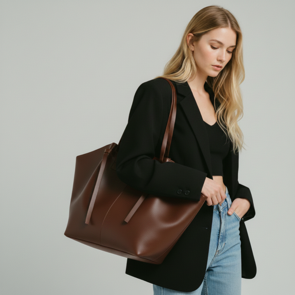 Blonde blazer sac marron chocolat