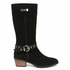 Botte noire genou - Vue de profil