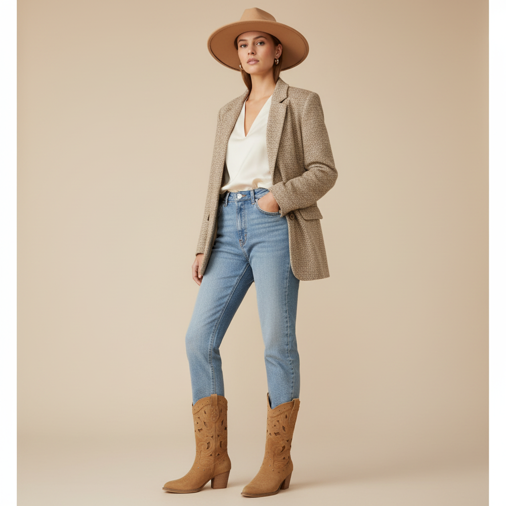 Bottes beige - Look 1