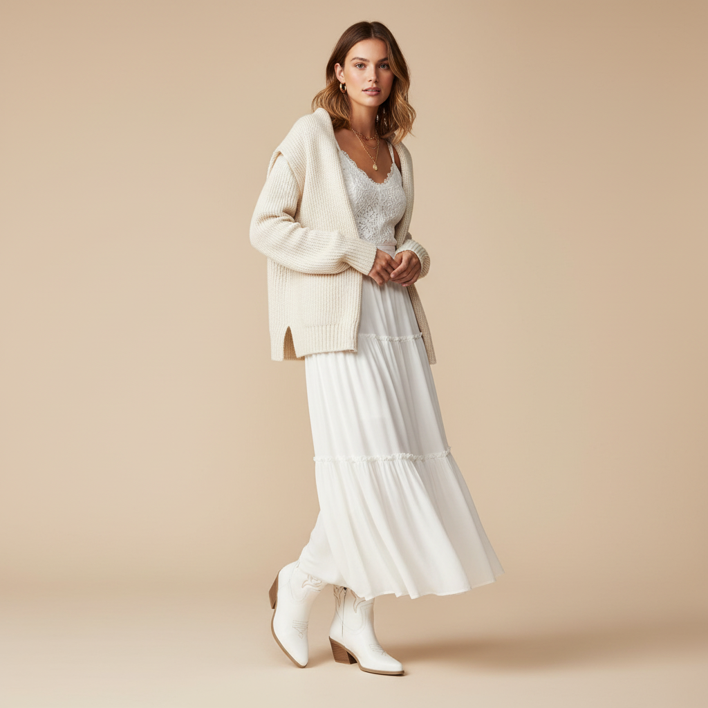 Bottes blanches - Look 1