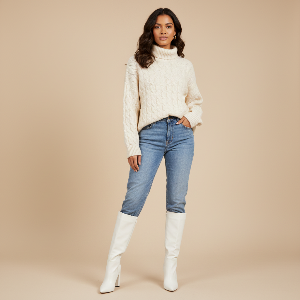 Bottes blanches - Look 1